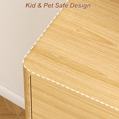 Pikvki 6-Drawer Double Dresser with Charging Station for Bedroom, Modern 47" Wide Chest of Drawers for Living Room