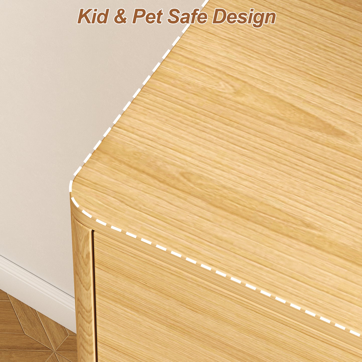 Pikvki 5 Drawer Dresser with Charging Station for Bedroom, 47" Modern Tall Chest of Drawers for Closet